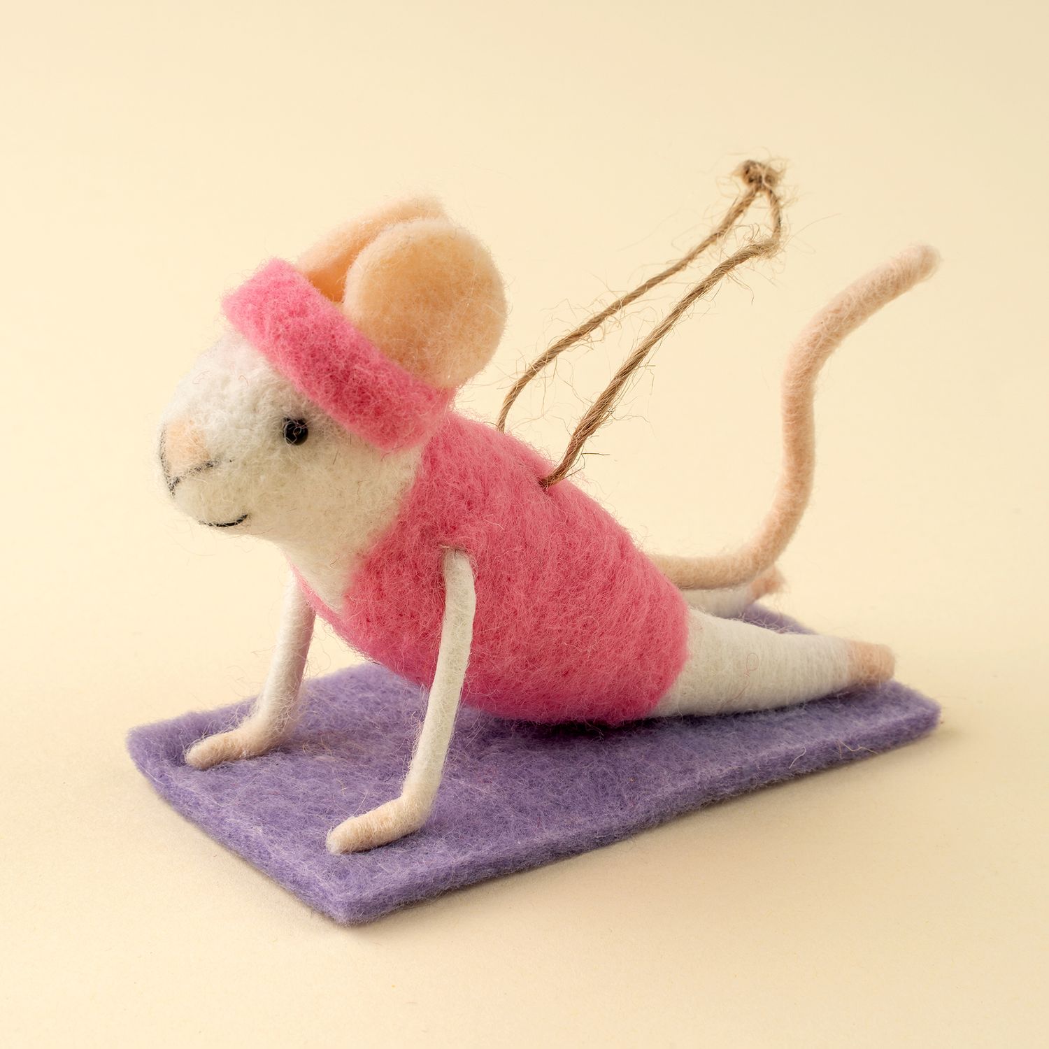 Felt Ornament Mouse Yoga Yolanda