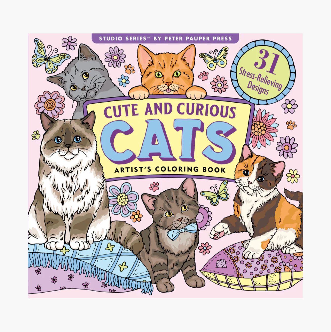 Colouring Book Color Cute and Curious Cats