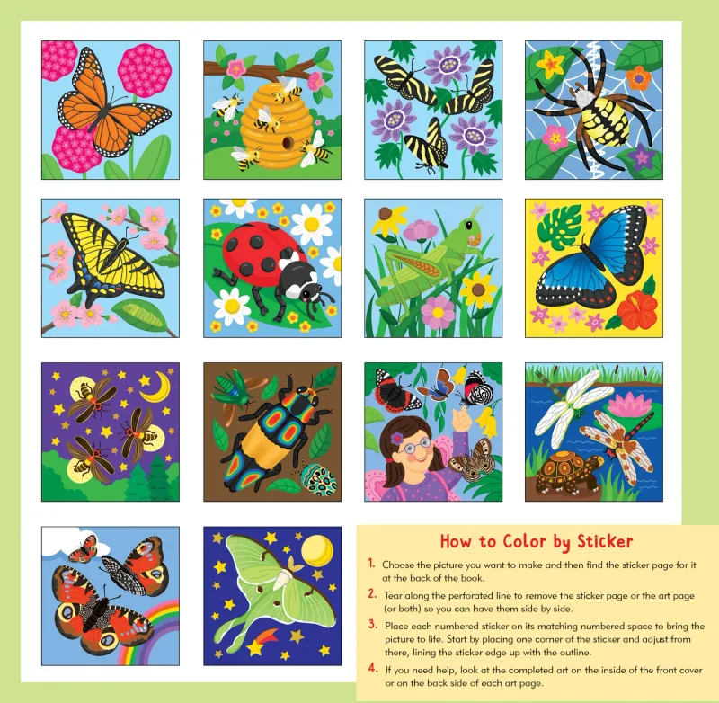 Colour By Sticker Butterflies and Bugs