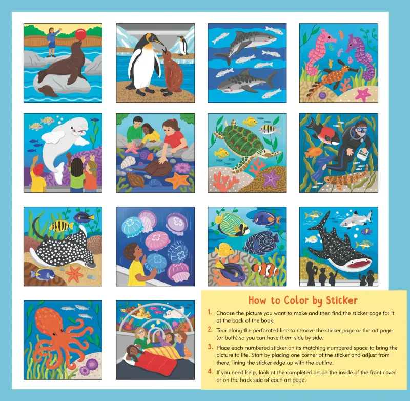 Colour By Sticker At The Aquarium