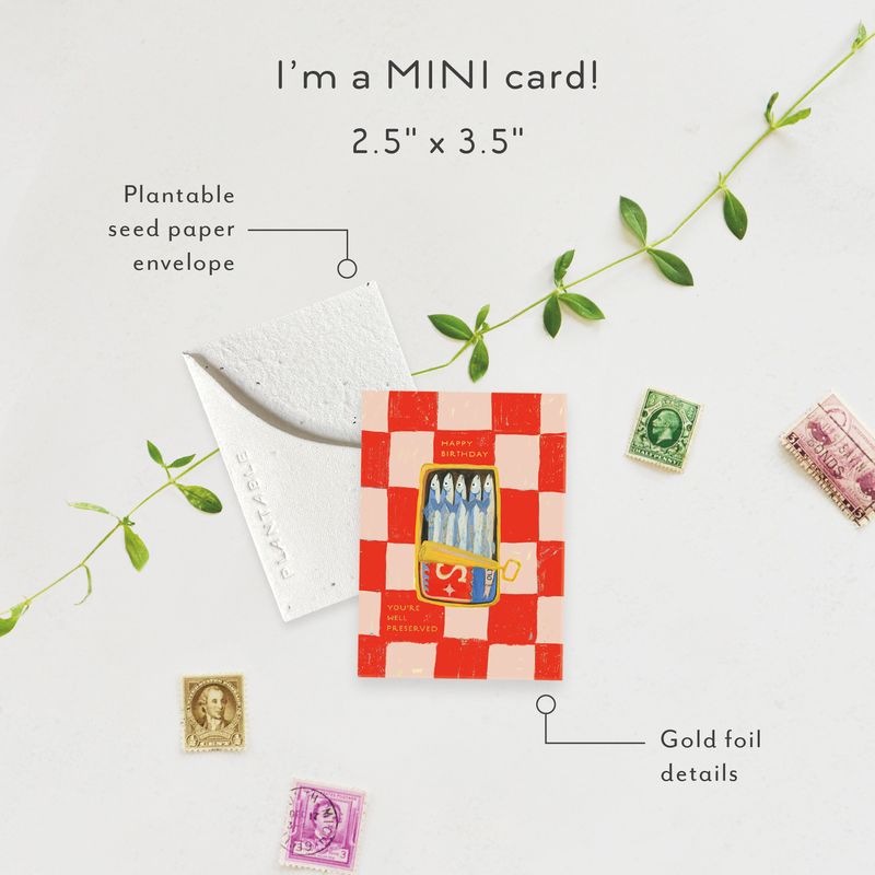 Sardines Birthday Sprouts Mini Card