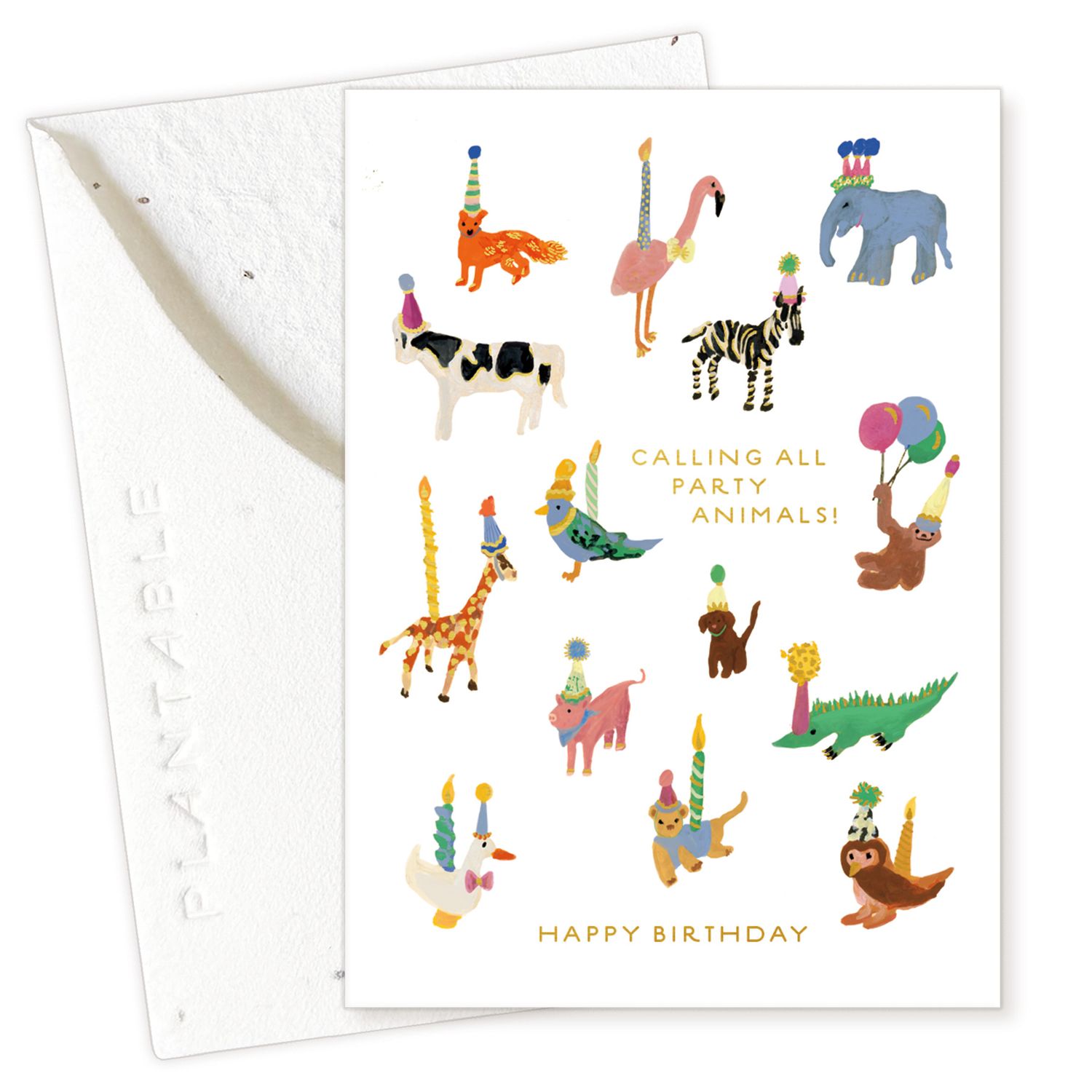 Animal Party Baby Mini Card