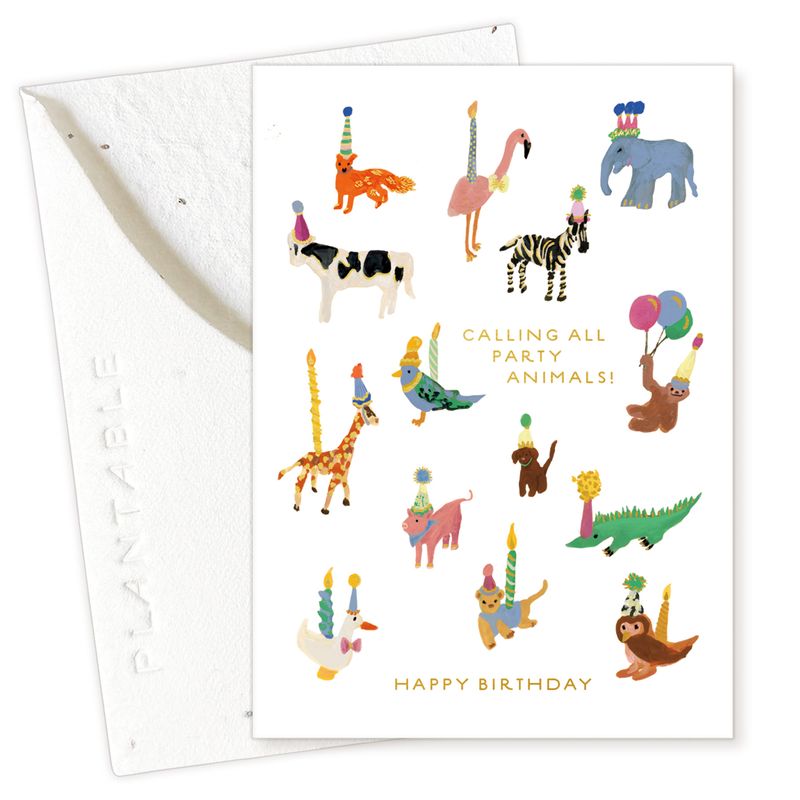 Animal Party Baby Mini Card