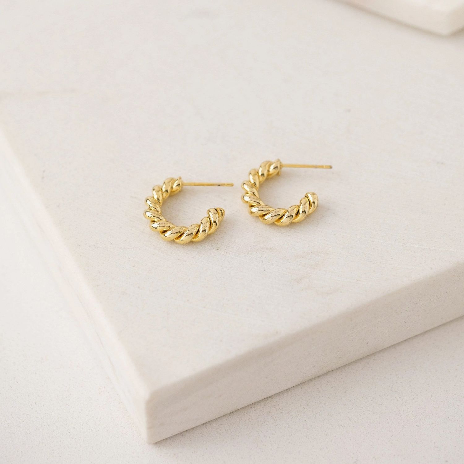Dawson Waterproof Hoop Earrings Gold