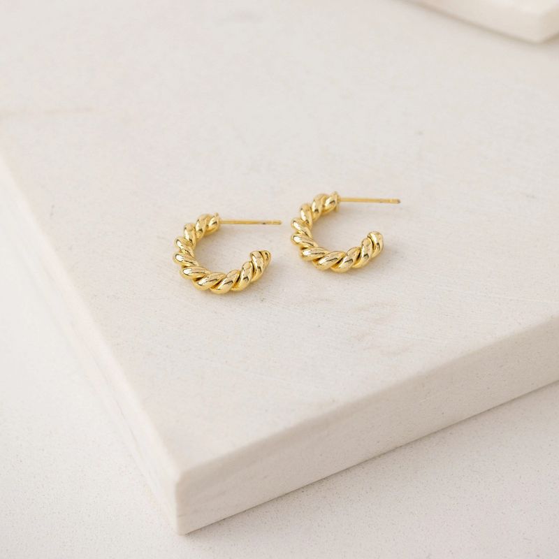 Dawson Waterproof Hoop Earrings Gold