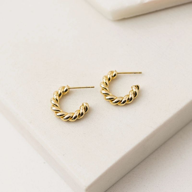 Dawson Waterproof Hoop Earrings Gold