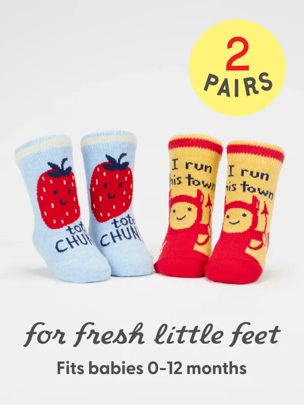 Total Chunk/I Run This Town Baby Socks