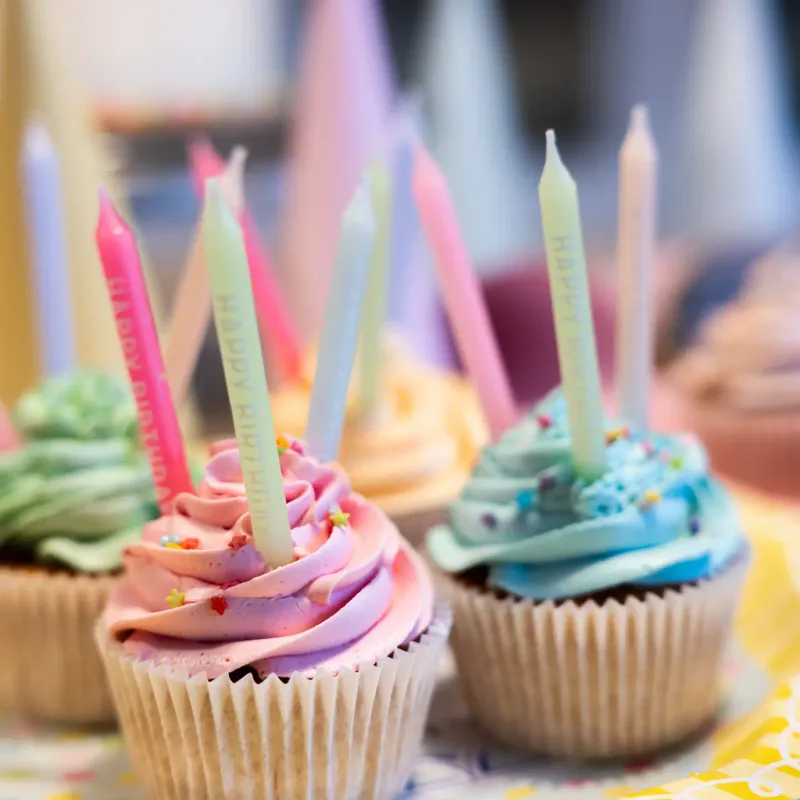 Happy Birthday Pastel 24 Candles Set