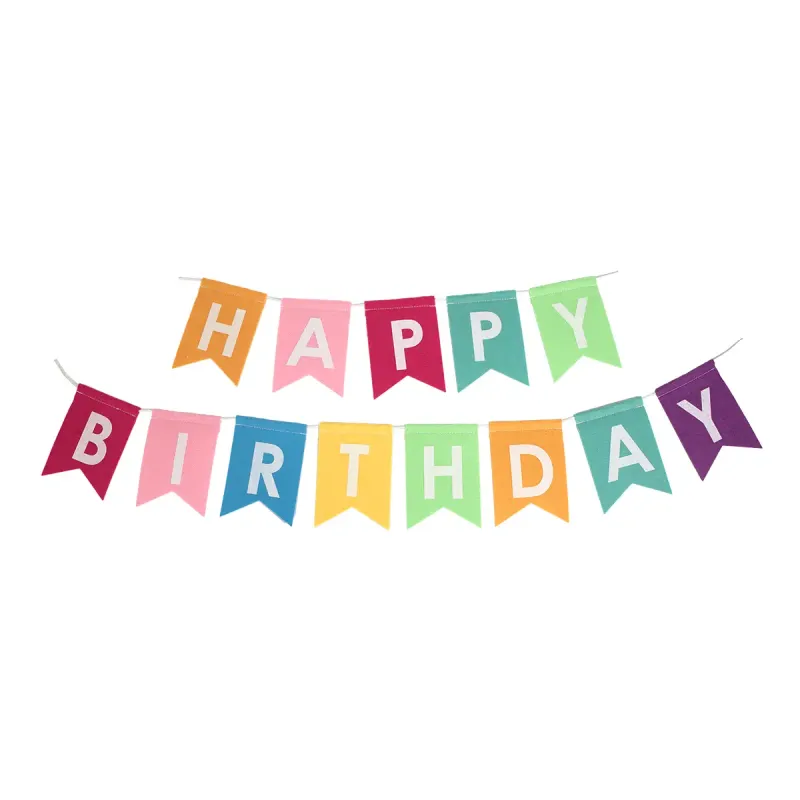 Happy Birthday Felt Banner