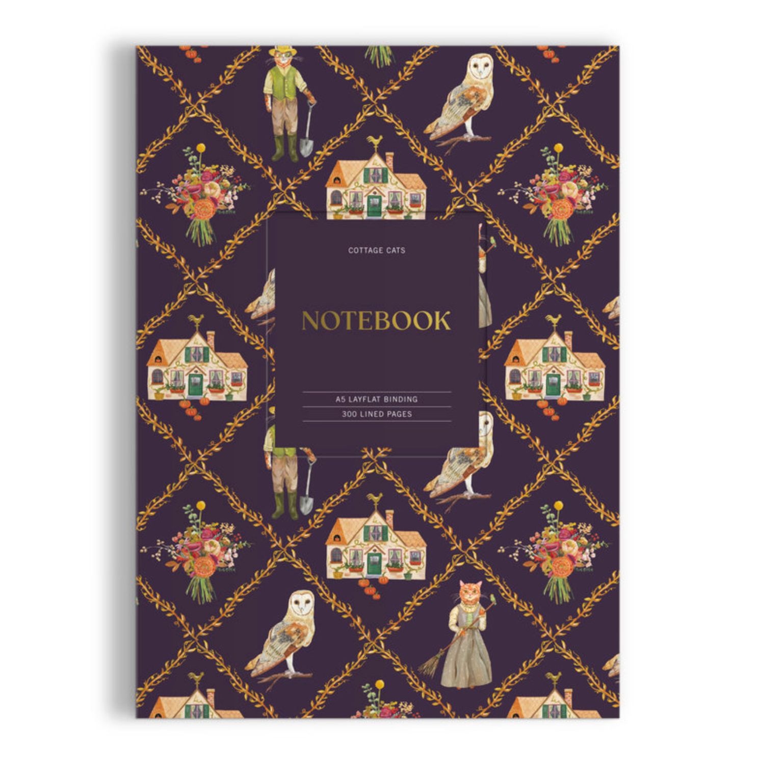 Cottage Cats A5 Notebook