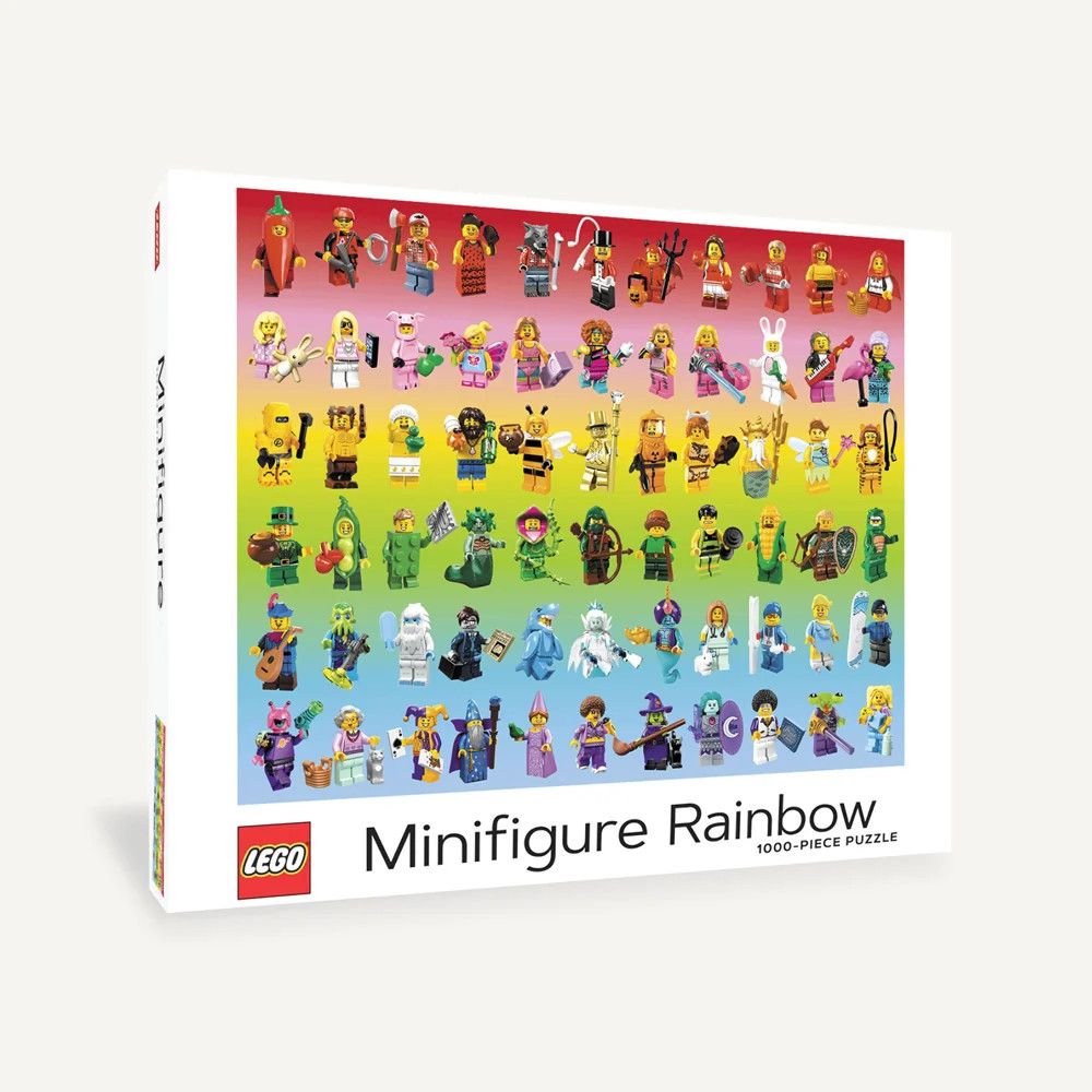 1000 Piece Puzzle LEGO Minifigure Rainbow