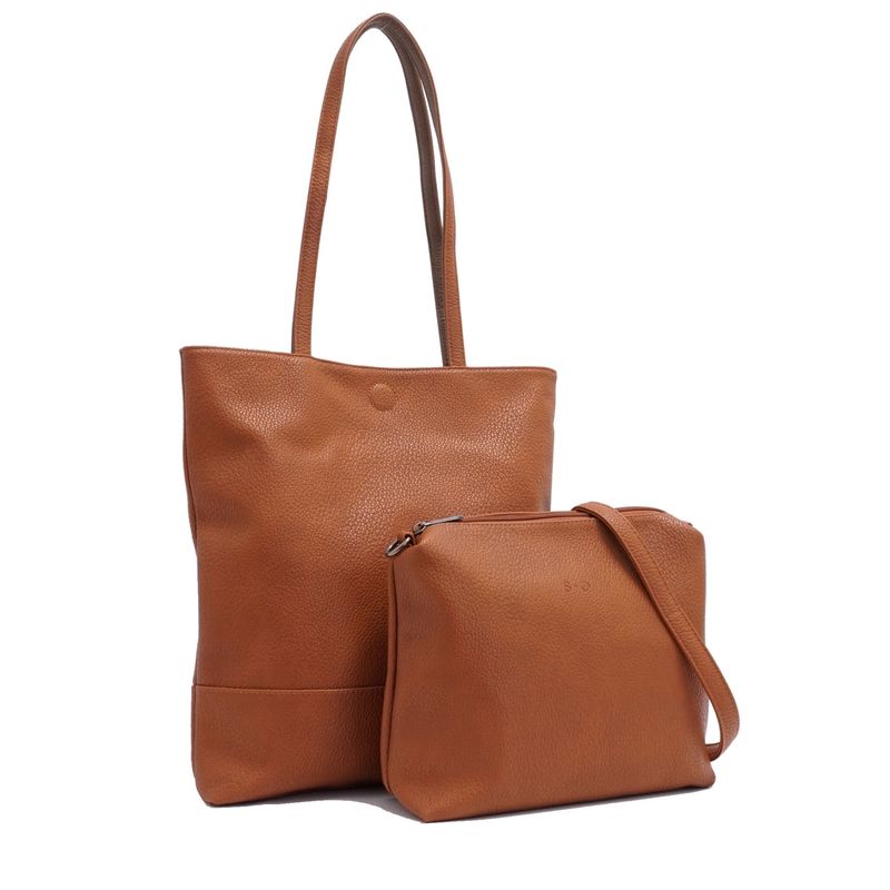 Amia 2-in-1 Reversible Tote Cognac/Fossil