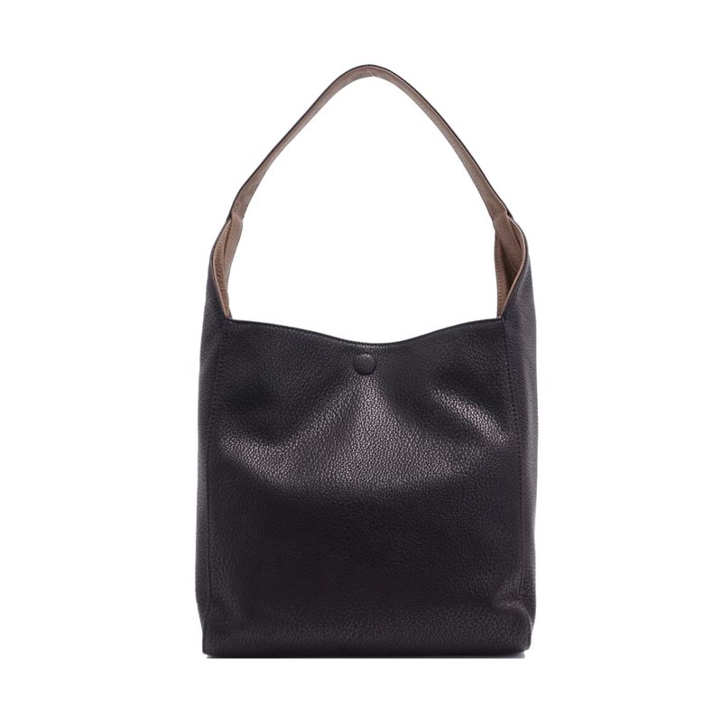 Kendra 2-in-1 Reversible Hobo Bag Black/Fossil