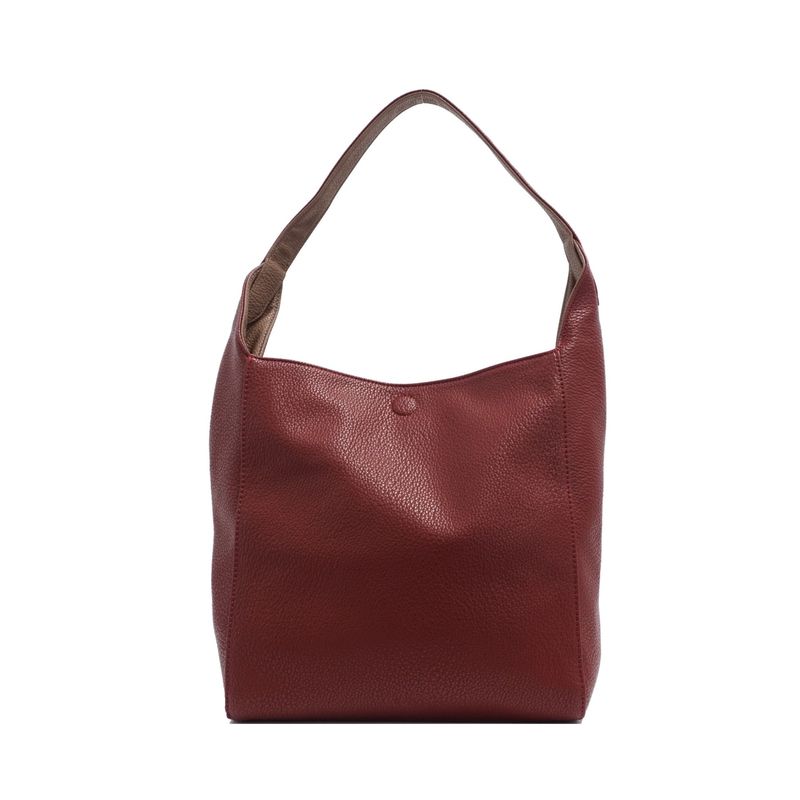 Kendra 2-in-1 Reversible Hobo Bag Maroon/Fossil