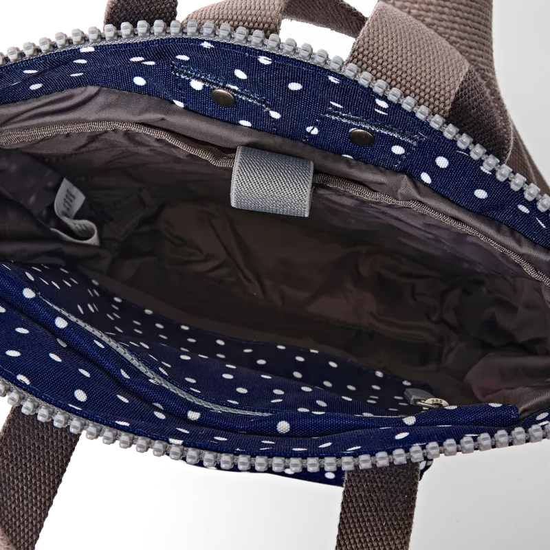 Bantry Small Backpack in Navy Polka  Dot