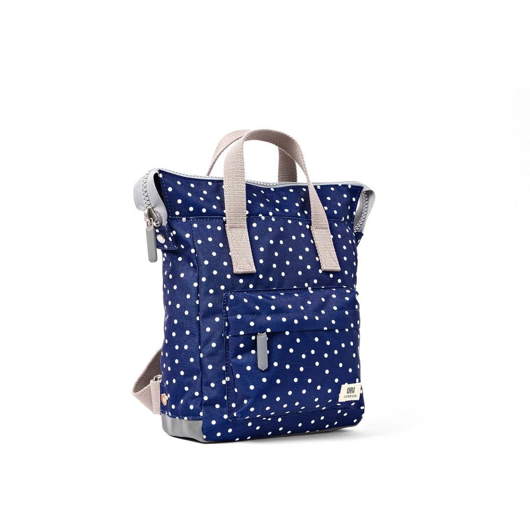 Bantry Small Backpack in Navy Polka  Dot