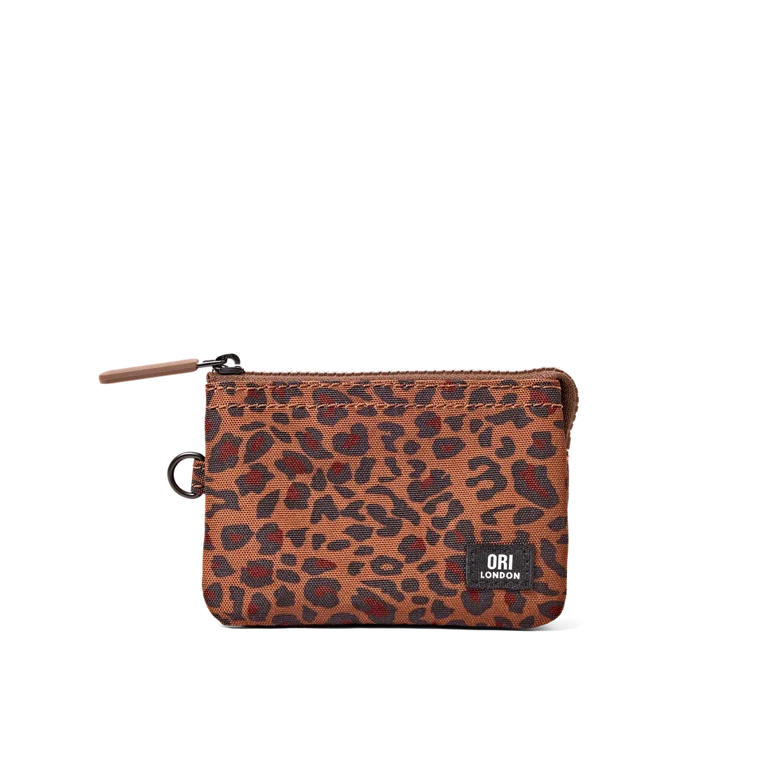 Carnaby Small Leopard Recycled Canvas Wallet