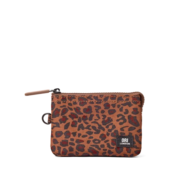 Carnaby Small Leopard Recycled Canvas Wallet