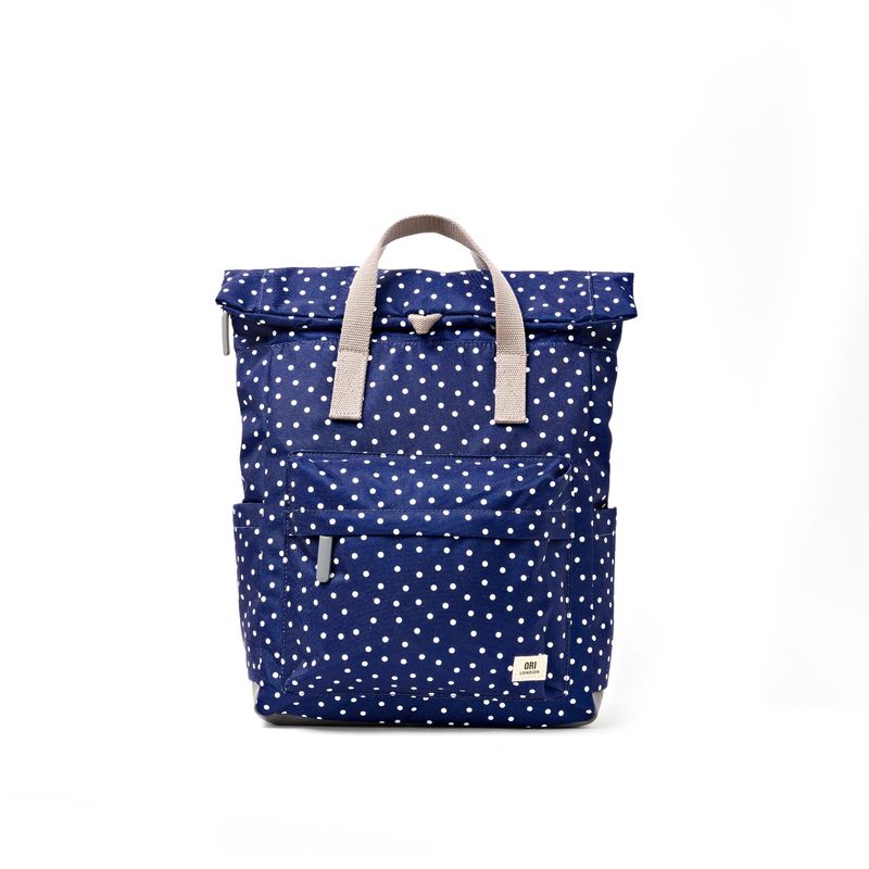 Canfield Roll Top Backpack Navy Polka Dot