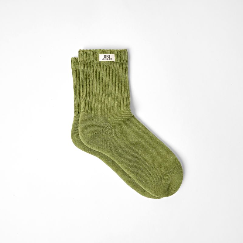 Windsor Crew Socks for Women in Avocado
