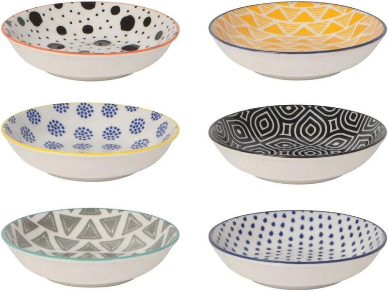 Pinch Bowl Set of 6 Bits Dots Multi