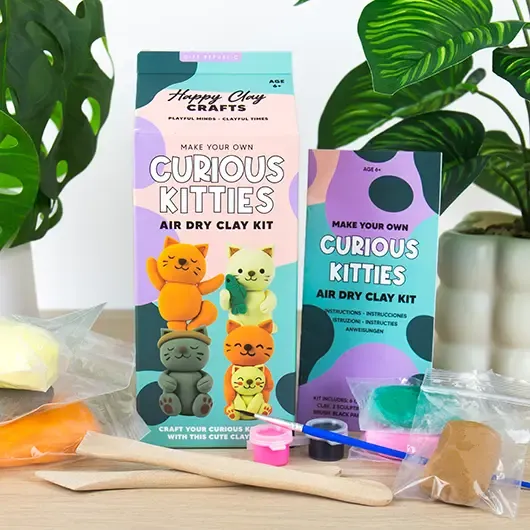 Curious Kitties Air Dry Clay Kit