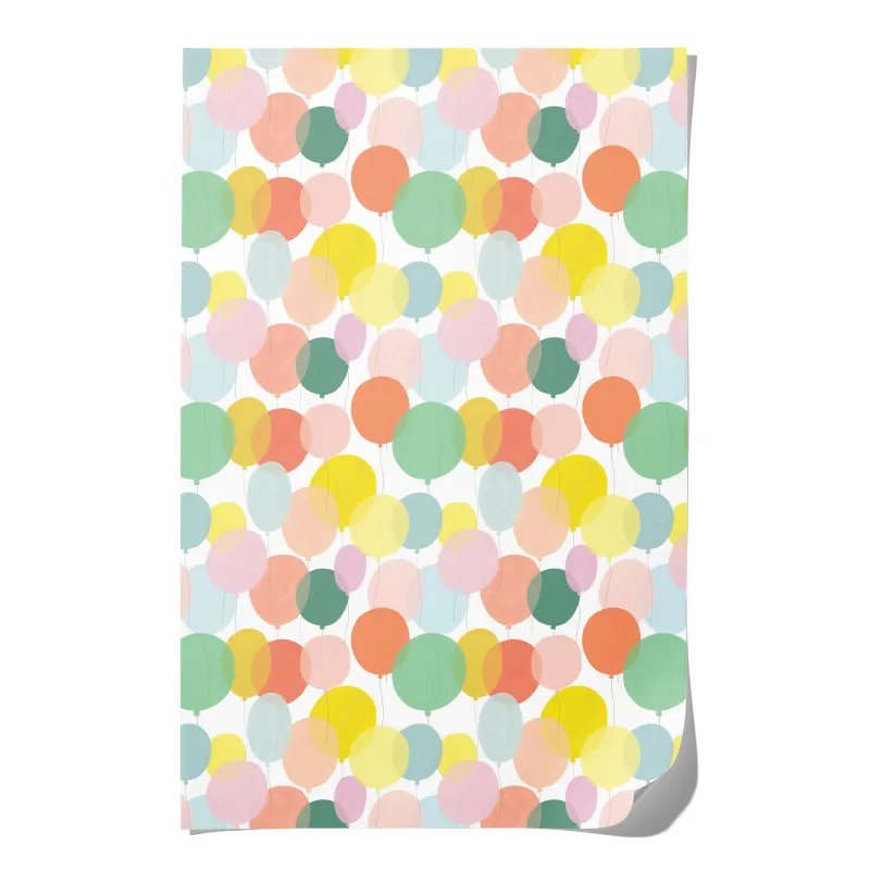 Birthday Balloons Wrapping Paper