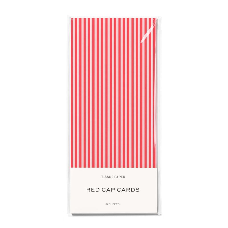 Red Pinstripe  Tissue Paper