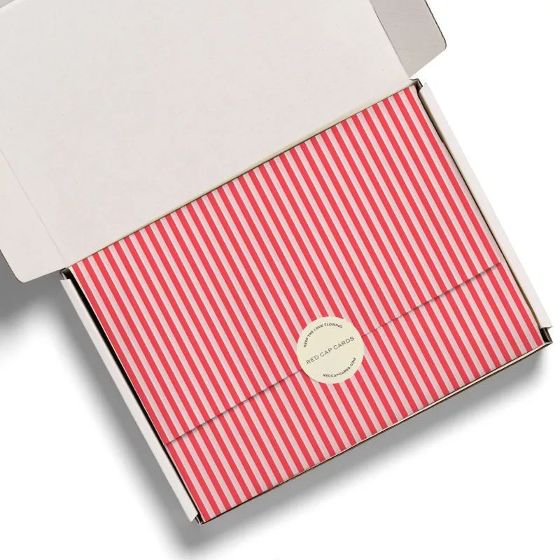 Red Pinstripe  Tissue Paper