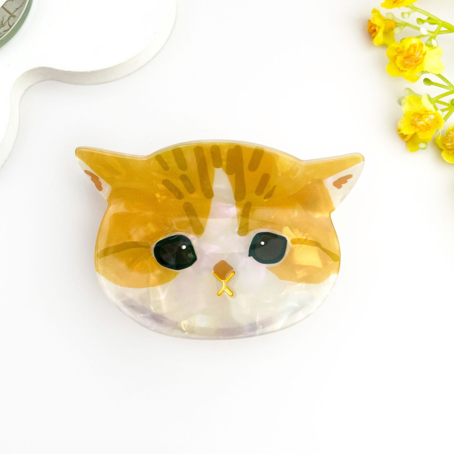 Adorable  Cat Acetate Hair Claw Clip