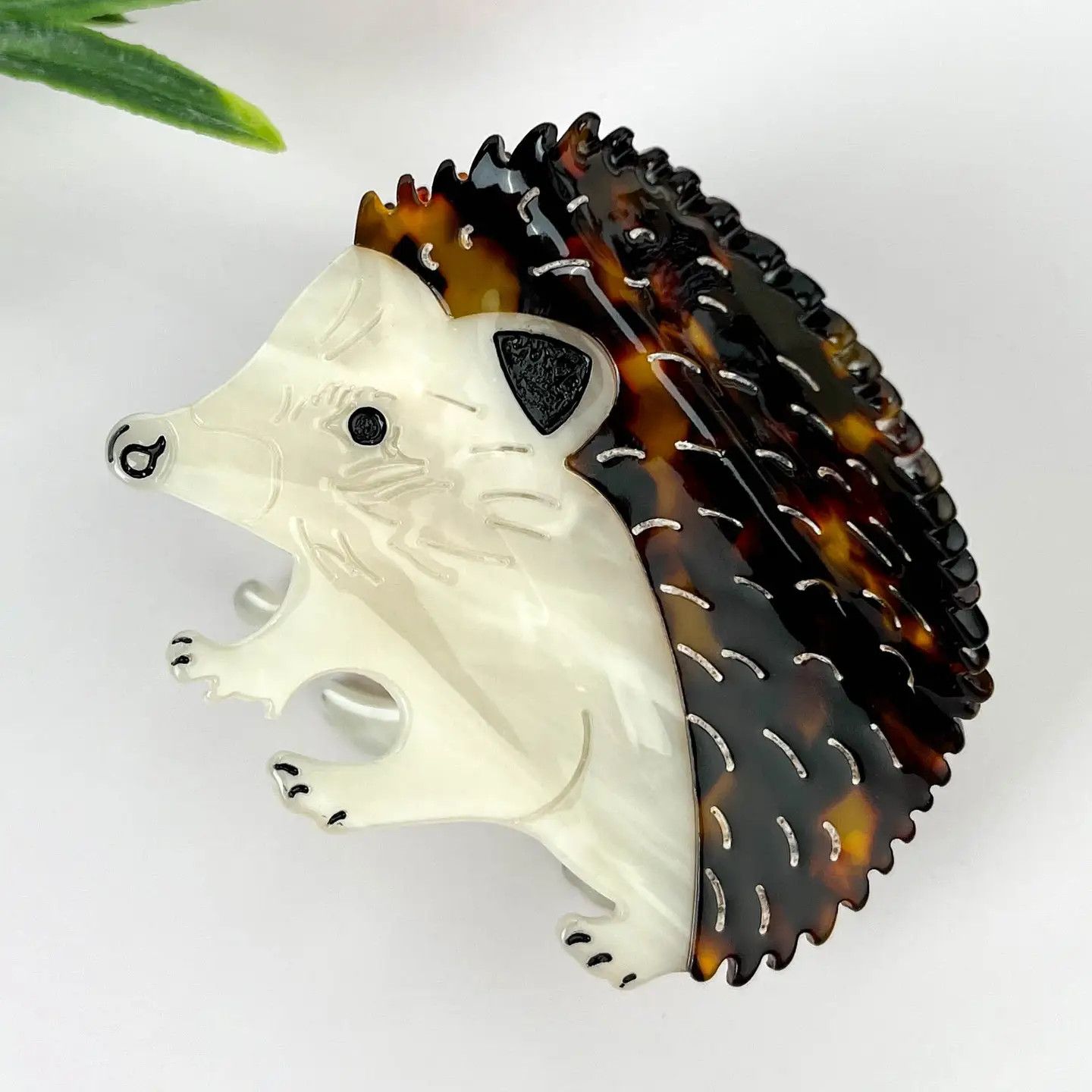 Spiky Hedgehog Acetate Hair Claw Clip