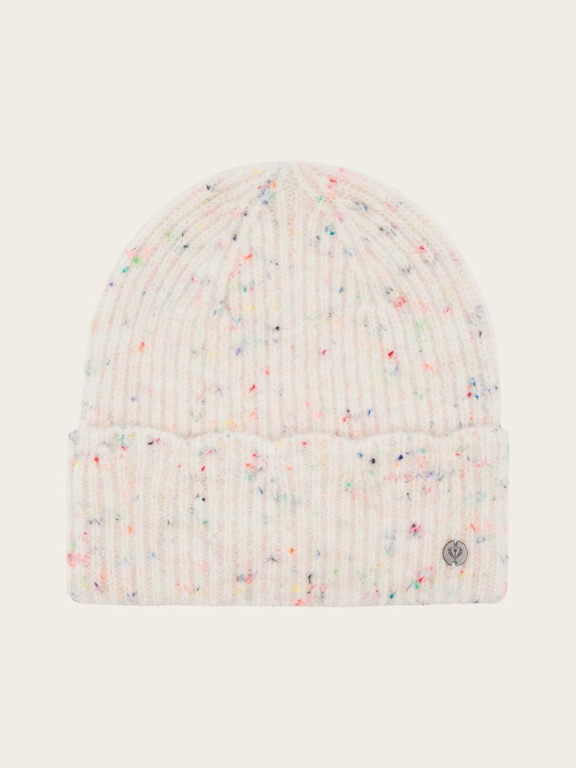 Colourful Mottled Knit Beanie Marshmallow
