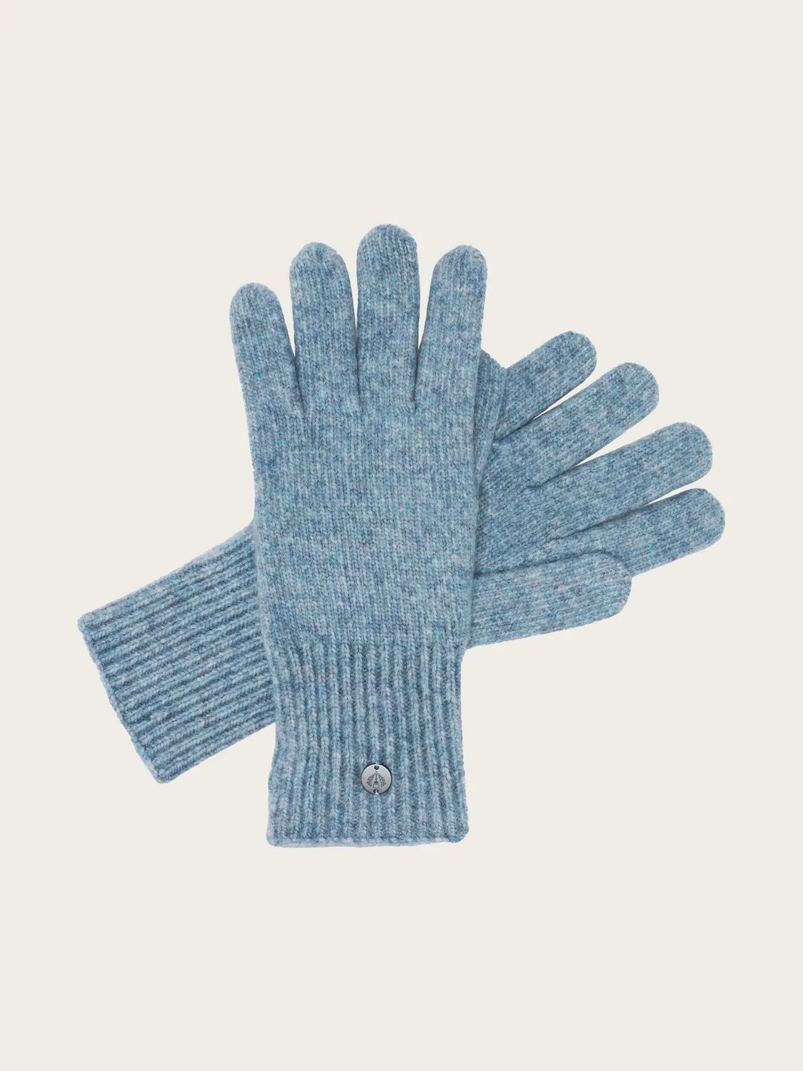 Knitted Gloves In Wool Blend Zen Blue