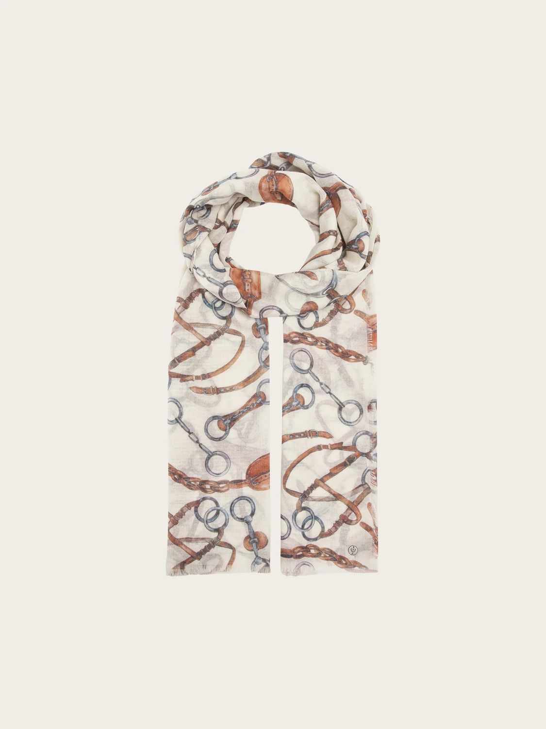 Lightweight Scarf Bridle Print Butter Cream
