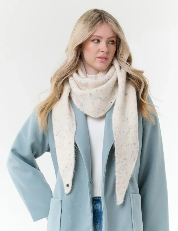 Colourful Mottled Triangular Scarf