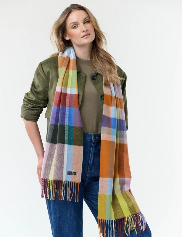 Cashmink Scarf Elegant Herringbone Zen Blue