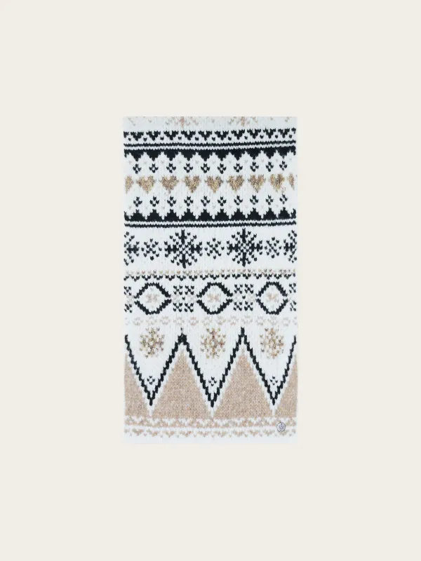 Knitted Scarf Wintery Norwegian Pattern