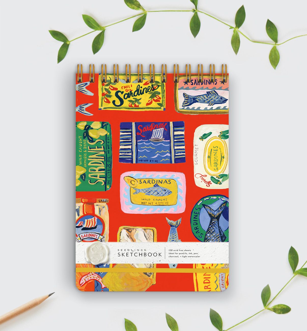 Sketchbook Red Sardine Tins