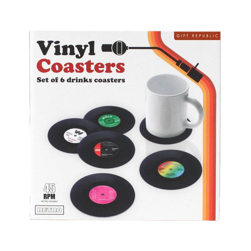 Retro Vinyl Coasters