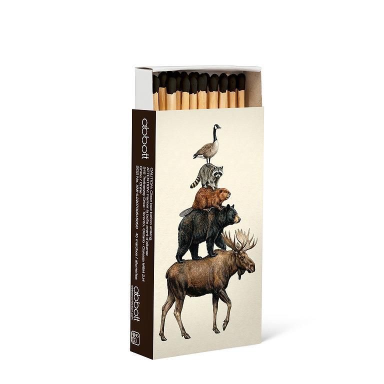 Matches Set of 45 Sticks Canadian Animals