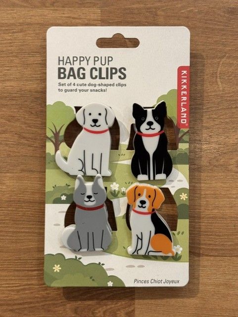 Happy Pup Bag Clips Set of 4