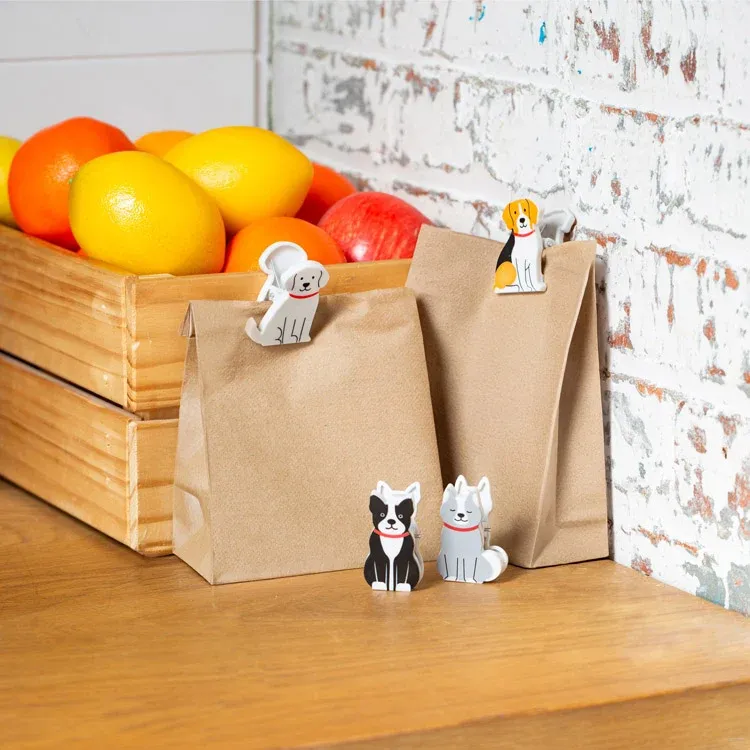 Happy Pup Bag Clips Set of 4