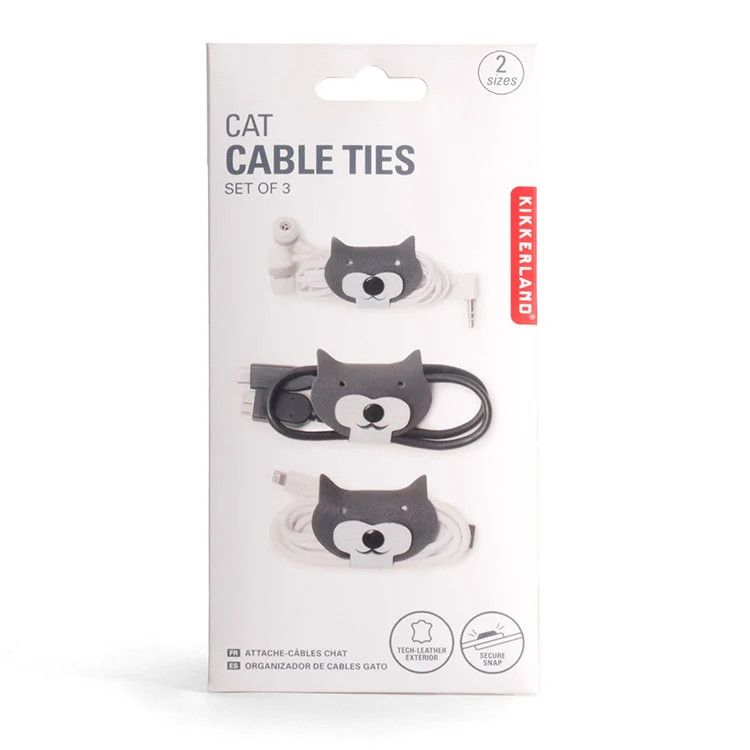 Cat Cable Ties Set of 3