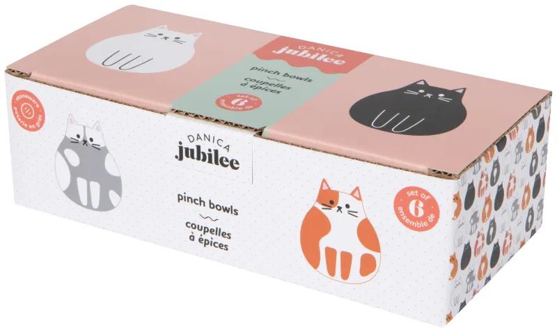 Pinch Bowl Set of 6 Cat Club
