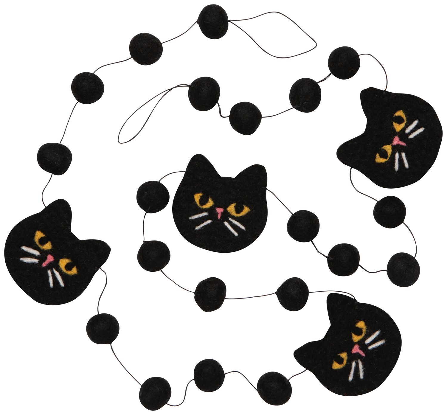 Felt Garland Black Cat