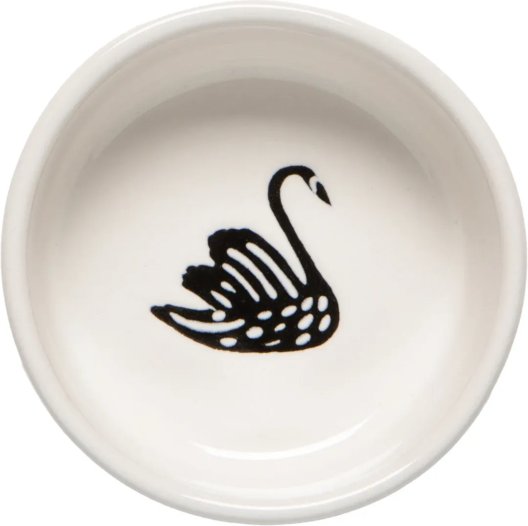 Ceramic Trinket Dish Imprint Swan Song
