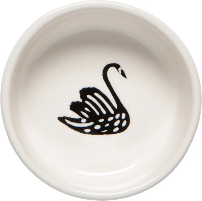 Ceramic Trinket Dish Imprint Swan Song