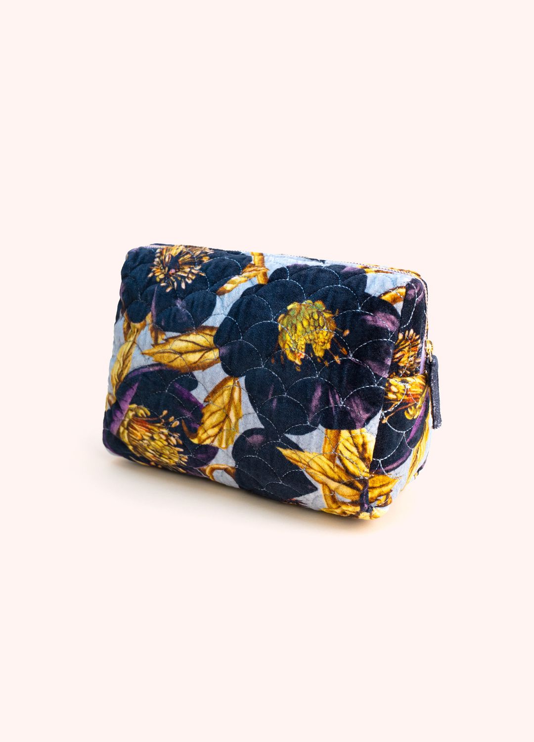 Quilted Velvet Washbag Hellebore
