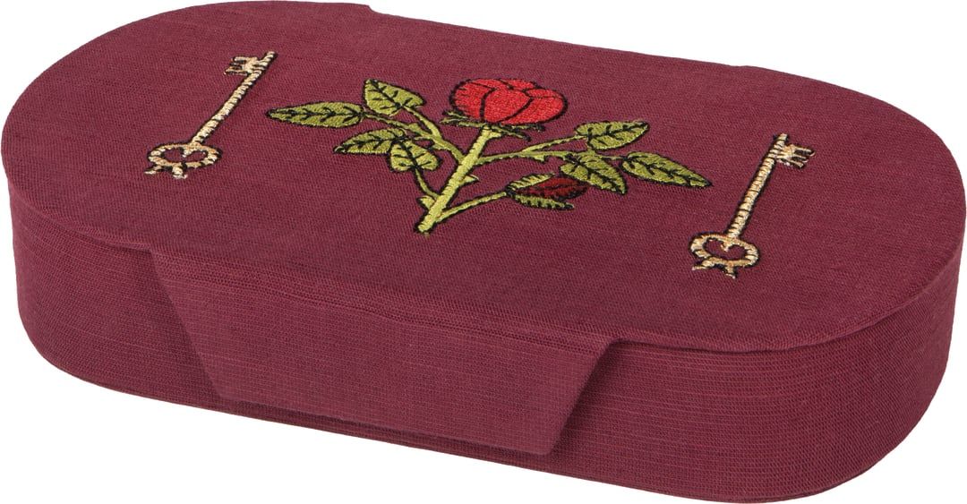 Embroidered Jewelry Box Rose Briar