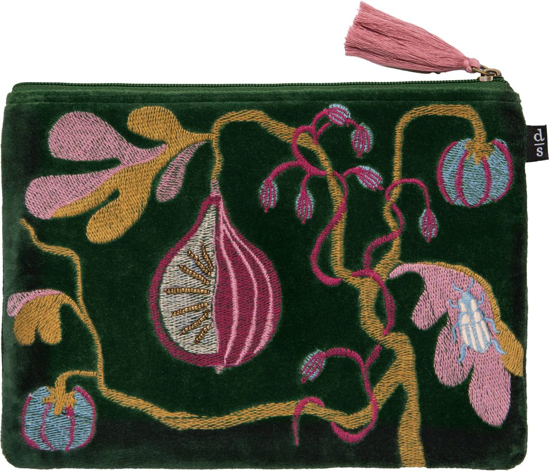Embroidered Flat Pouch Pome